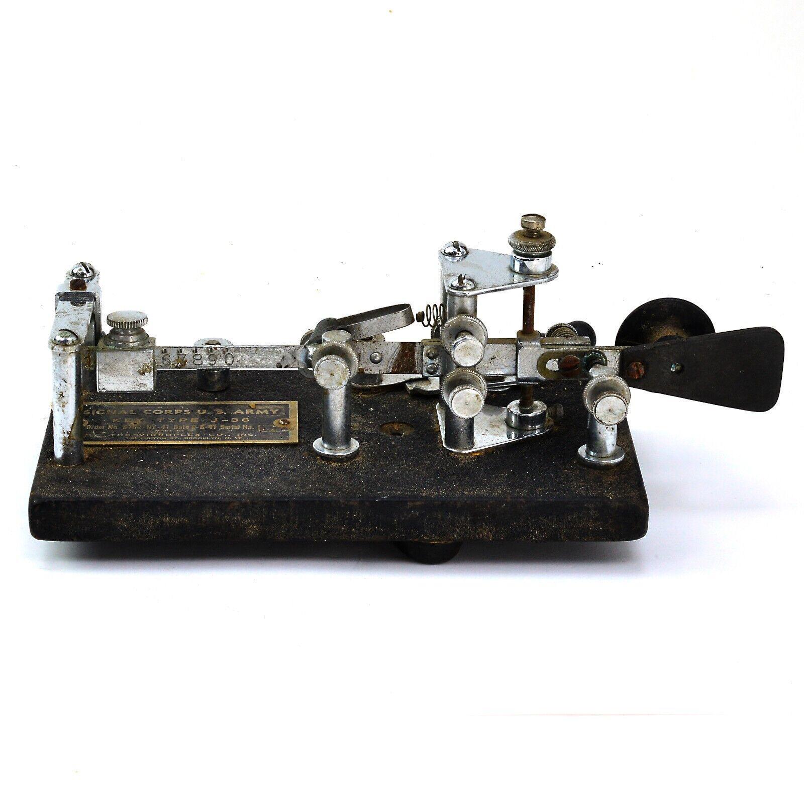 Vibroplex US Army J-36 Key Dated 6-6-41 SN 196 (from Vibroplex US Army J-36 Key Dated 6-6-41 SN 196 (from
