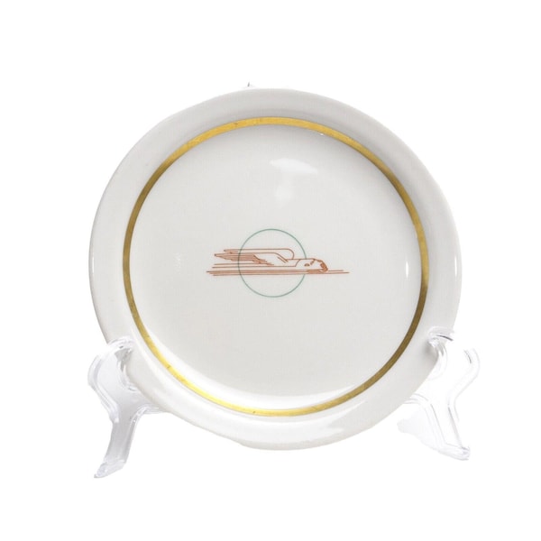 Union Pacific Railroad Winged Zephyr Streamliner China salad plate 6.5" 4474