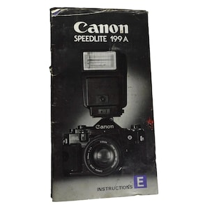 Canon Speedlite 199A Camera flash instructions manual
