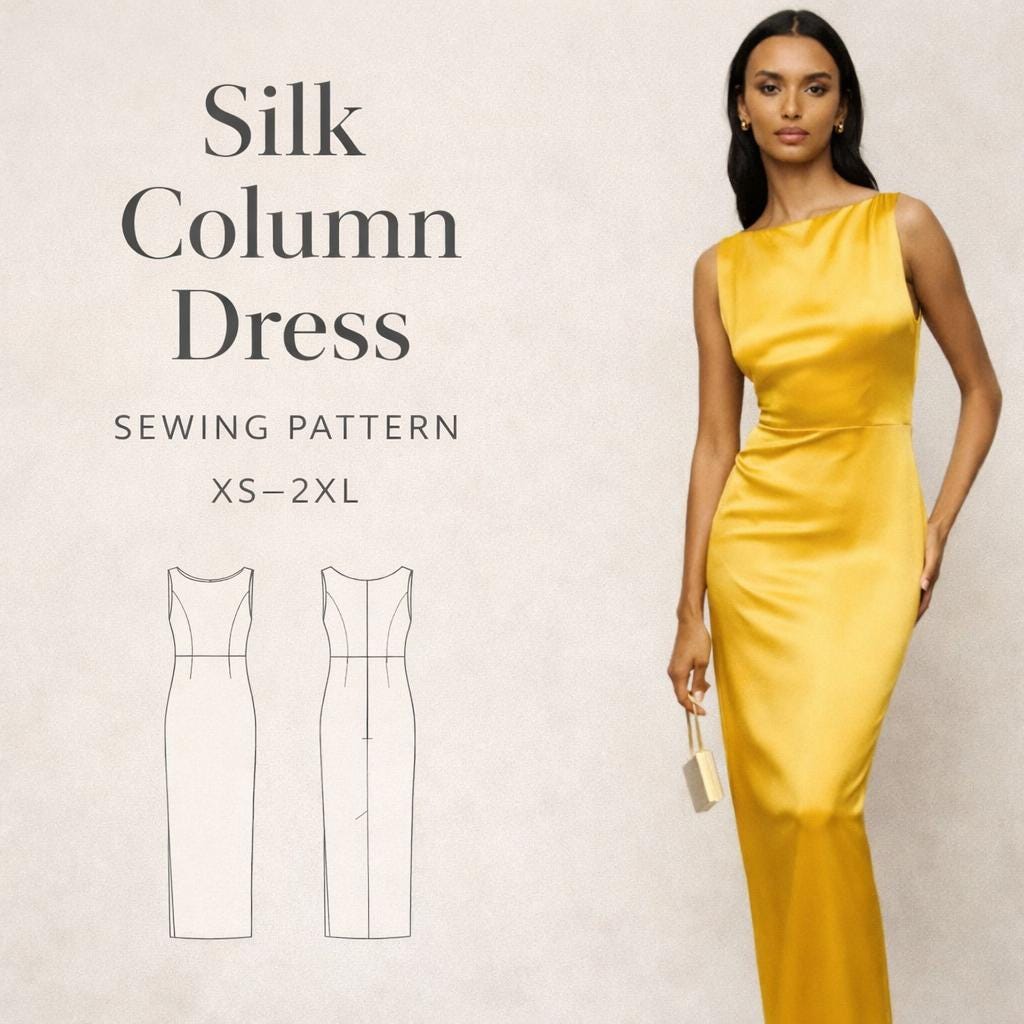 Satin Column Dress
