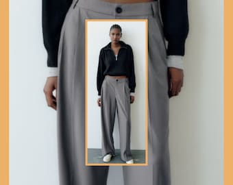 Pleated Pants Sewing Pattern (US Size 2-12, A4/Letter PDF)