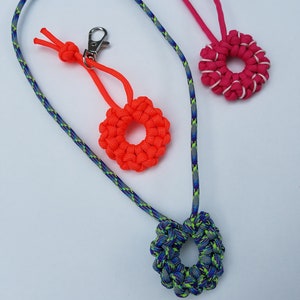 550 Paracord Necklace or Keychain Ashoka Chakra Knot
