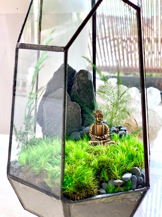 Moss Terrarium Table Lamp No Maintenance Globe Terrarium night Light With  Preserved Moss not Live Moss Comes Assembled 