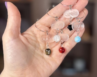 Elemental Beads Wine Charms | When the Moon Hatched