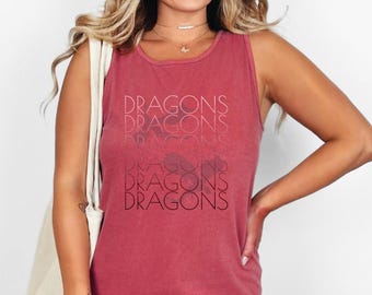 Dragons Dragon Tank Top Bookish merch fantasy romantasy bookish book lover booktok merch librariancore book reader shirt dragon shirt magic