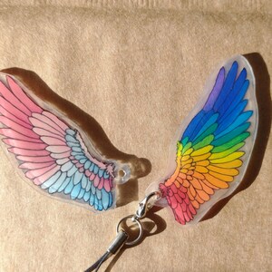 Wing Charm or pin (customizable colors)