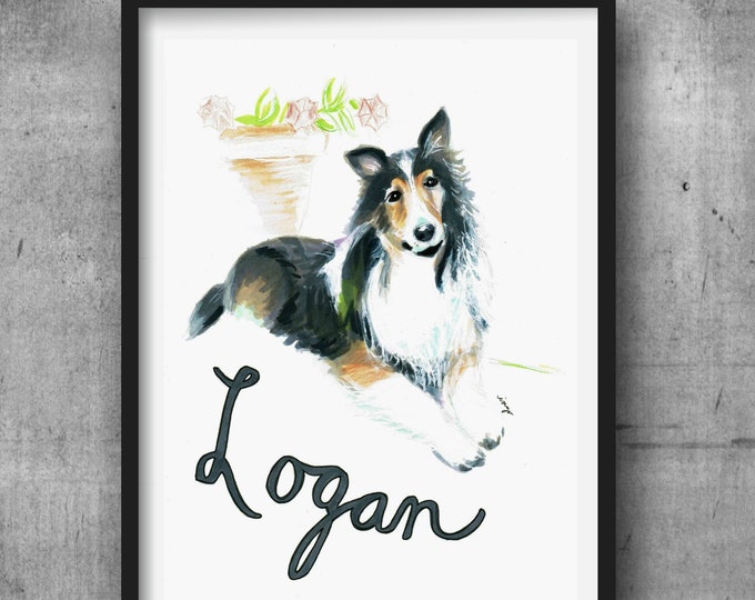 Personalized Pet Portrait Memorial-Custom-from Your Photo