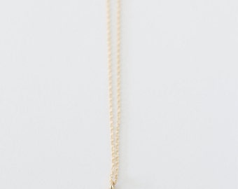 Personalized Single Gold Charm Necklace // 14k gold filled or sterling silver