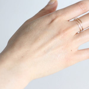 Whirl Ring // 14k gold filled ring with light hammered finish image 4