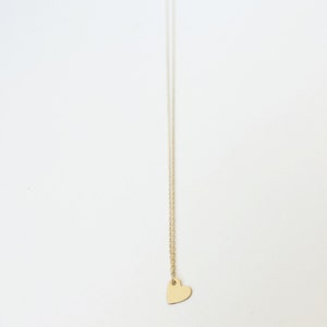 Heart Charm Necklace // 14k gold filled necklace with small heart charm image 3