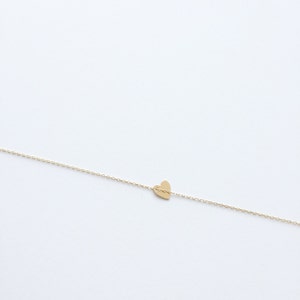 Heart Charm Necklace // 14k gold filled necklace with small heart charm image 1