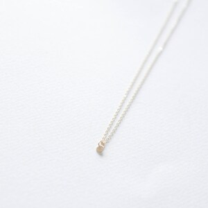 Lil Dot Necklace // 14k gold filled necklace with tiny gold-filled circle charm image 2