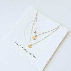 Heart Charm Necklace // 14k gold filled necklace with small heart charm image 4