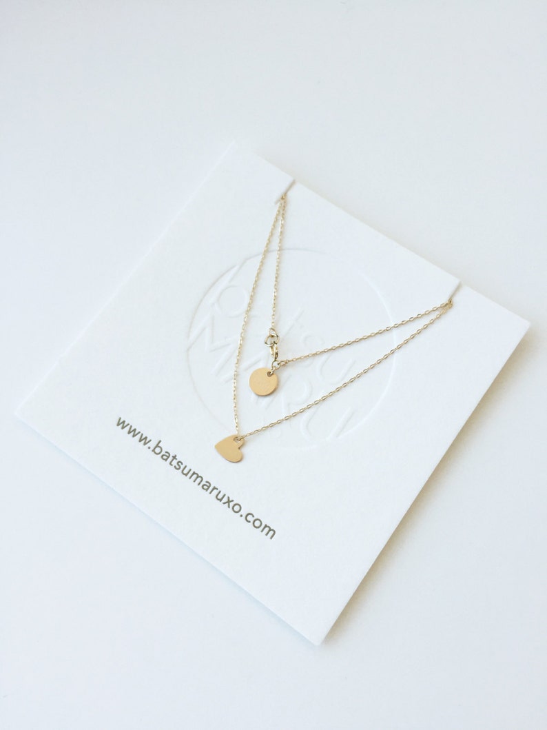 Heart Charm Necklace // 14k gold filled necklace with small heart charm image 4