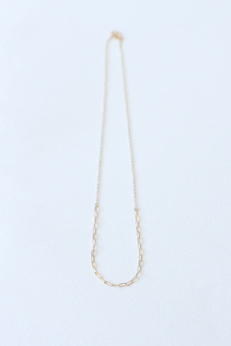 Gold Link Necklace // 14k Gold Filled Chain Link Necklace Etsy