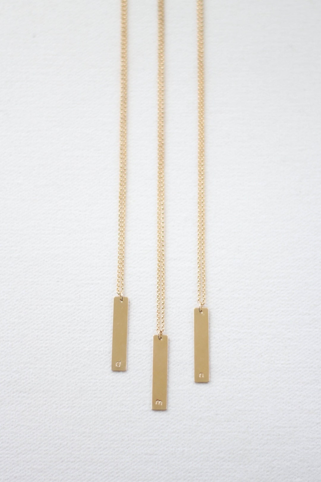 925 SS Yellow Gold Tag Necklace main image 0