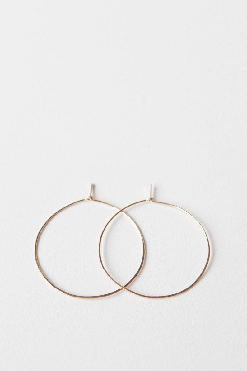 Classic Maru Hoops // 14k Gold Fill Hoop Earrings image 2