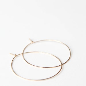 Classic Maru Hoops // 14k Gold Fill Hoop Earrings image 1