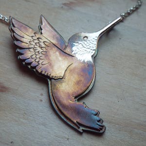 Sterling Silver Hummingbird Necklace