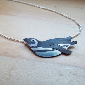 Sterling Silver Magellanic Penguin Necklace