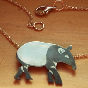 Malayan Tapir Sterling Silver Necklace