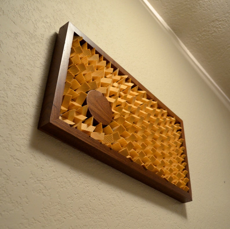 Modern Wood Wall Art Setting Sun Etsy