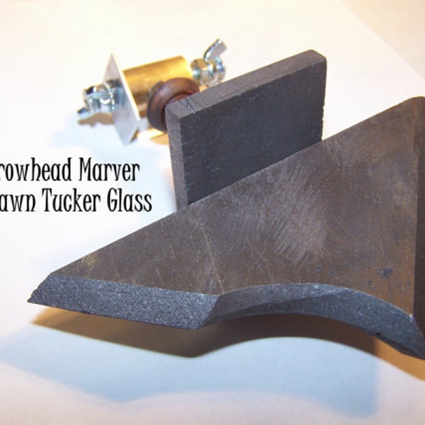 Ready to Ship - Triangular Arrowhead shaped Marver Tool - Graphite Plate for Beadmaking Lampworking & Glassblowing - Shawn Tucker Glass