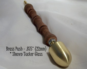 Brass Bowl Push Tool for Glasswork - READY TO SHIP - Shawn Tucker Tools -  Please select width for Beadmaking Lampworking & Glassblowing