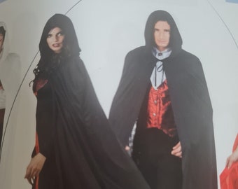 vamp dracular priest creepy vampire black hooded cape halloween unisex