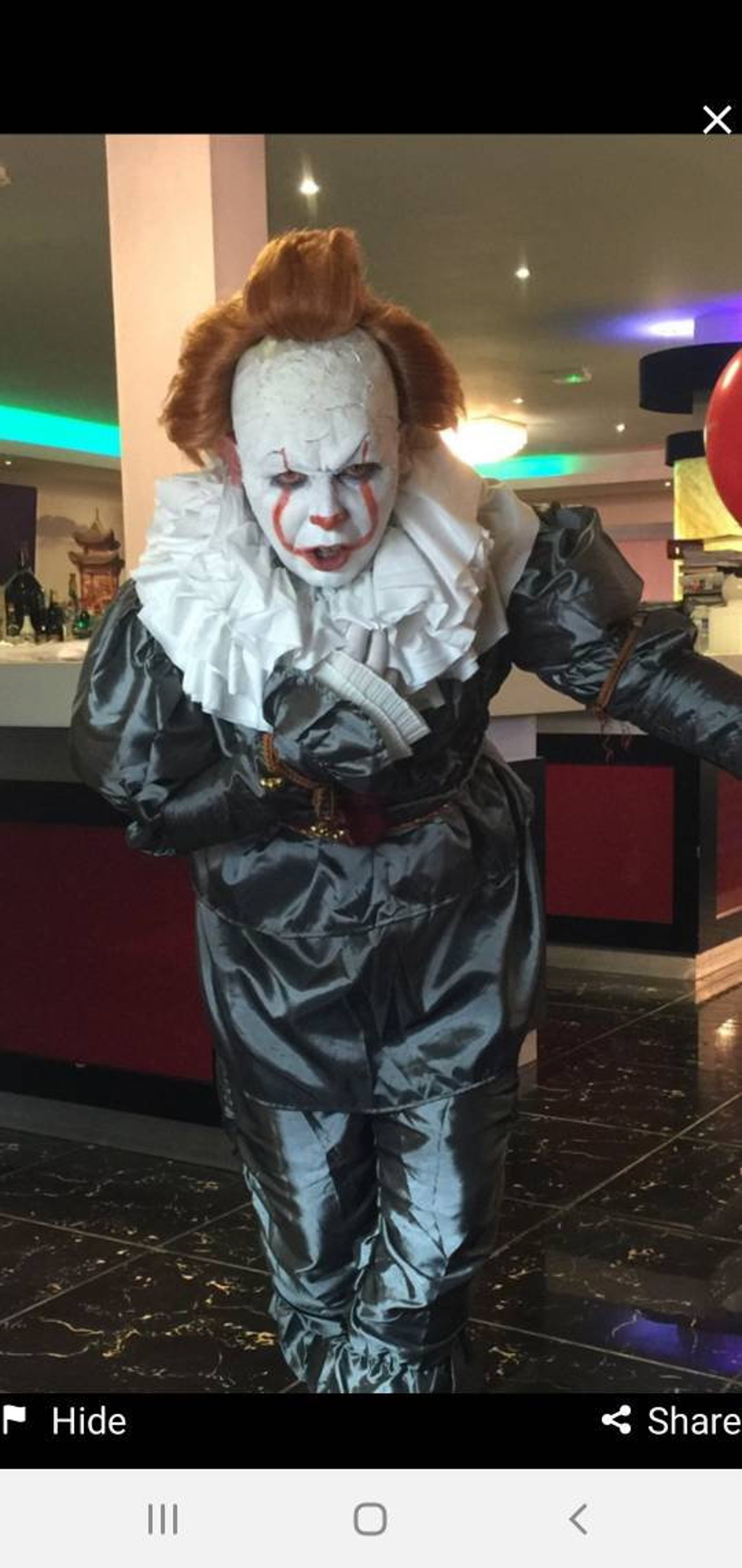 IT pennywise clown angry forehead prosthetic . film. Etsy