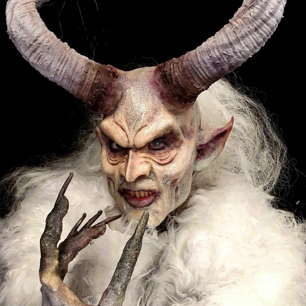 krampus / demon / devil prosthetic. and horns  latex. stick on. Not painted