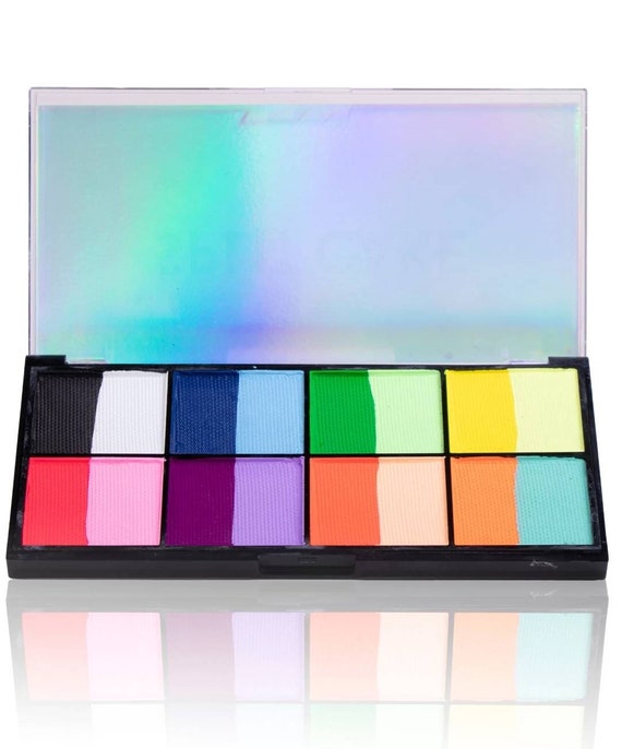 Neon UV Split Cake Face Eyes and Body Pallette Paint Face Paint Makeup 