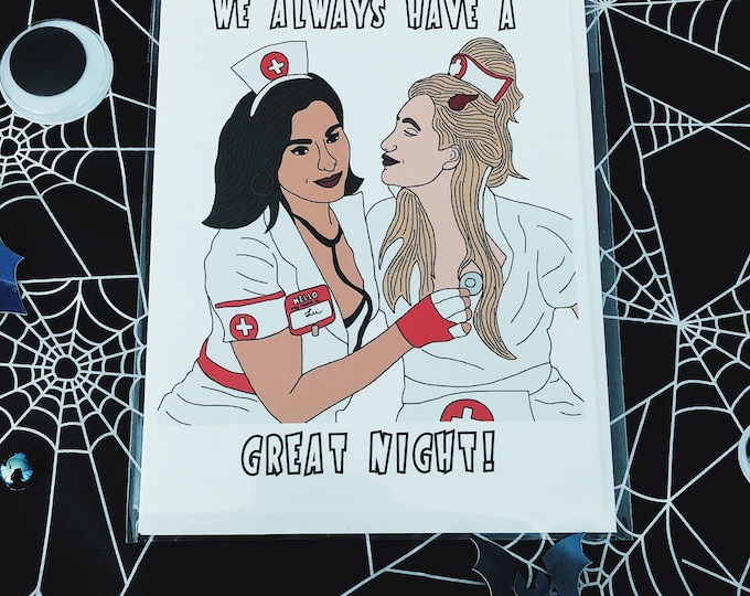 Sonja and Luann RHONY Halloween Card