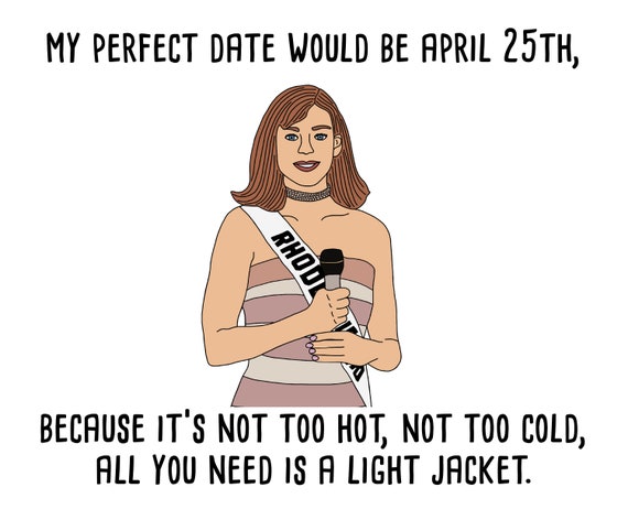 Miss Congeniality April 25th Card Etsy UK