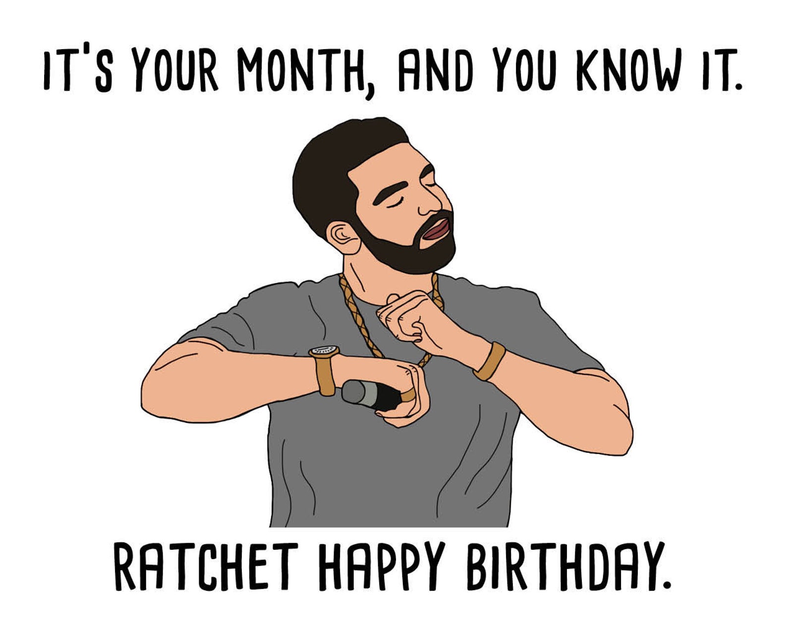 Drake Ratchet Happy Birthday Card Etsy - vrogue.co