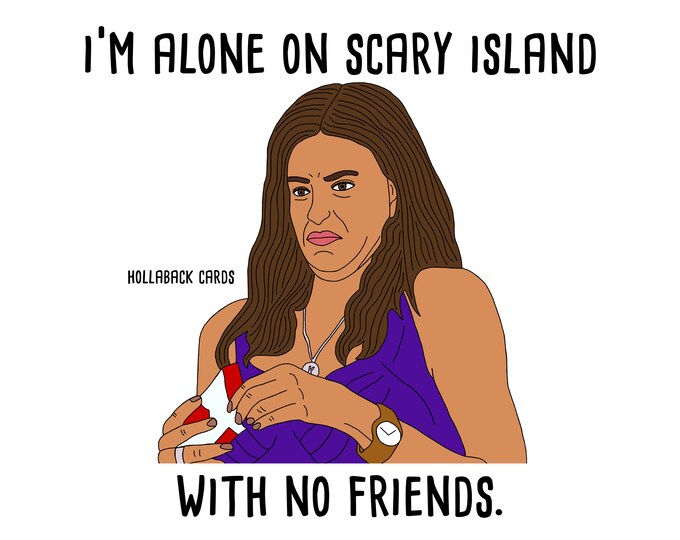 RHONY Scary Island Card