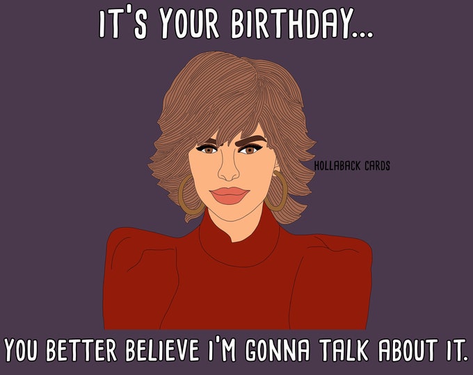 Lisa Rinna RHOBH Talk About It Birthday Card