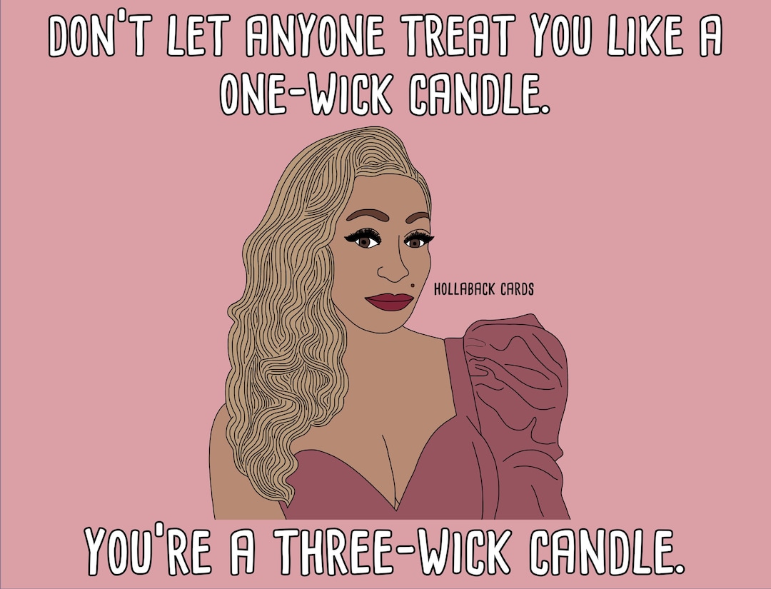 Karen Huger Threewick Candle RHOP Card Etsy