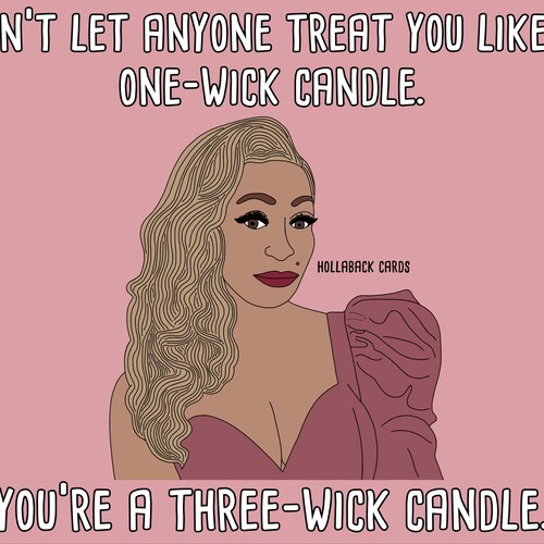 Karen Huger Threewick Candle RHOP Card Etsy