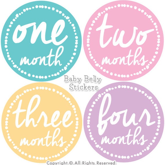 baby month stickers girl