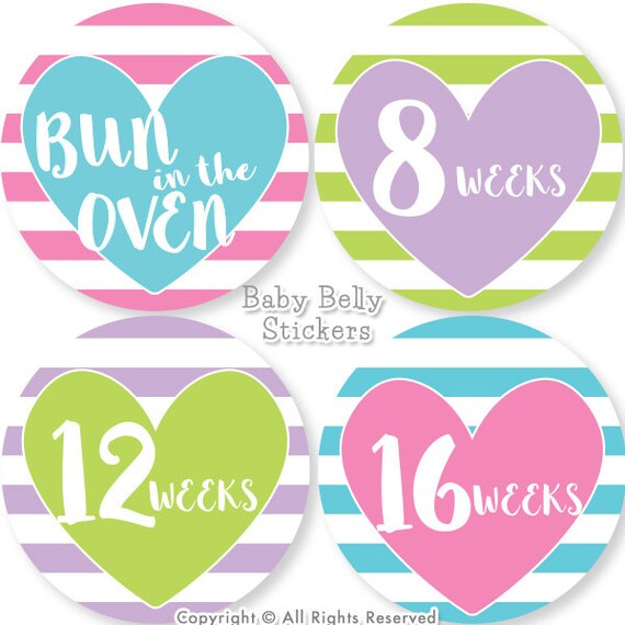 Pregnancy Stickers Maternity Stickers Weekly Pregnancy | Etsy