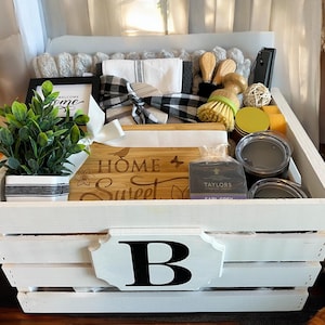 Housewarming Gift Basket / Crate, New Home Gift Basket, New House Gift, Realtor Closing Gift Basket, Closing Gift for Buyers,