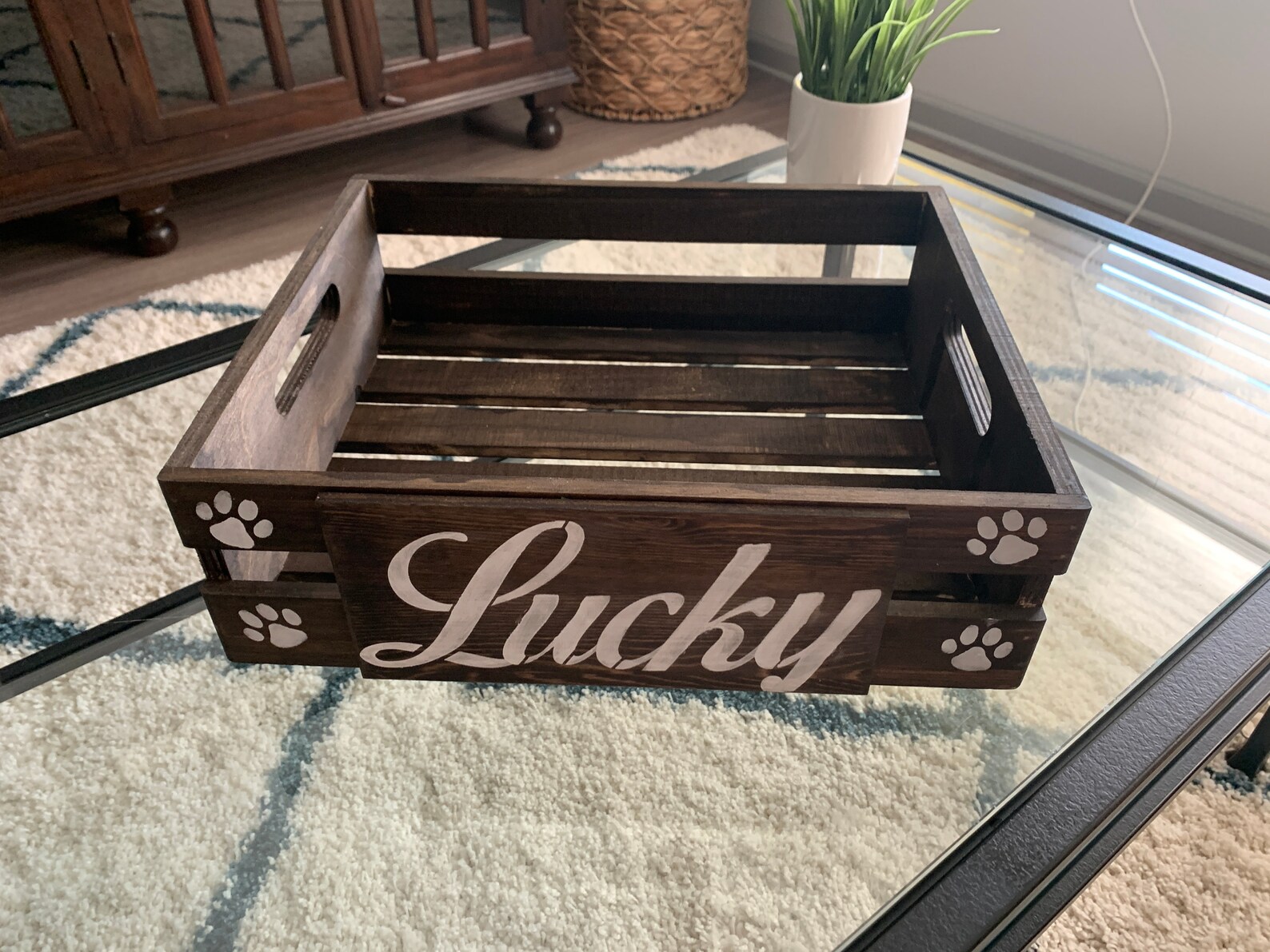 Dog Toy Box Personalized Dog Toy Storage Dog Toy Box Wood Etsy