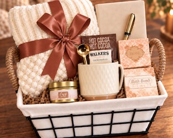 Hygge Gift Basket for Her | Cozy Self Care, Birthday, Thinking of You, Comfort