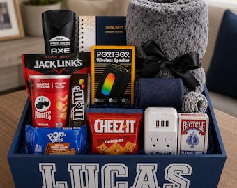 Personalized College Care Package for Him | Dorm Essentials | College Gift Box