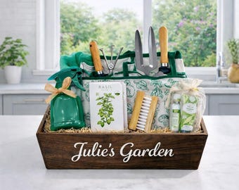 Personalized Gardening Gift Box | Garden Starter Kit With Tools & Tote |  Small or Deluxe Garden Gift Set - Etsy