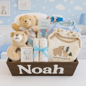 Premium Baby Boy Gift Basket - Ultimate New Born Baby Boy Gift Box