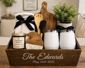 Wedding Gift for Couple / Newlywed Gift Basket / Personalized Couples Gift