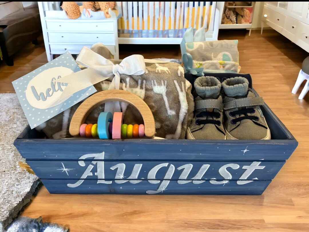 New Baby Boy Basket, Baby Boy Care Package,baby Boy Gift Personalized