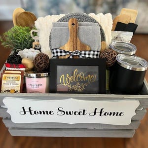 Wedding Housewarming Gift Crate | Personalized Housewarming Gift for Couples | Newlywed Housewarming Gift